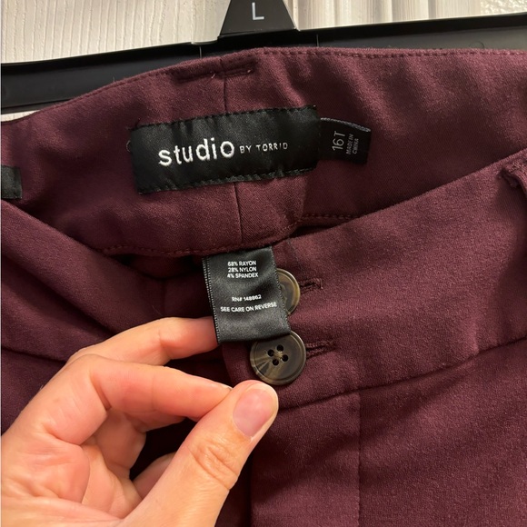 Torrid Size 16T Burgundy Bootcut Trousers - Picture 4 of 4